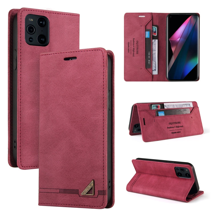 For OPPO Find X3 Pro Skin Feel Anti-theft Brush Horizontal Flip Leather Case with Holder & Card Slots & Wallet