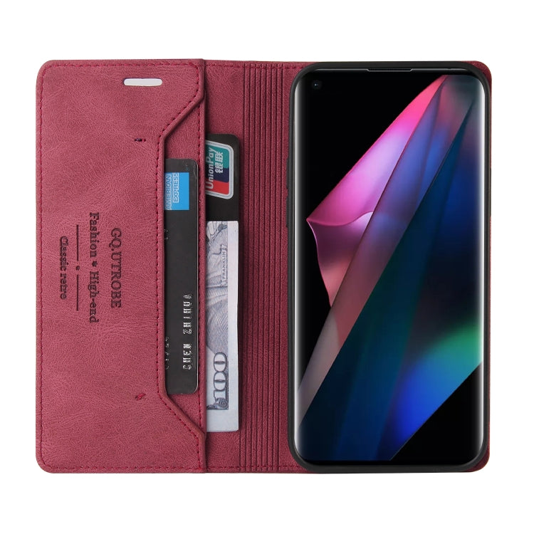 For OPPO Find X3 Pro Skin Feel Anti-theft Brush Horizontal Flip Leather Case with Holder & Card Slots & Wallet