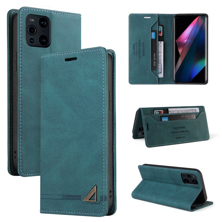 For OPPO Find X3 Pro Skin Feel Anti-theft Brush Horizontal Flip Leather Case with Holder & Card Slots & Wallet