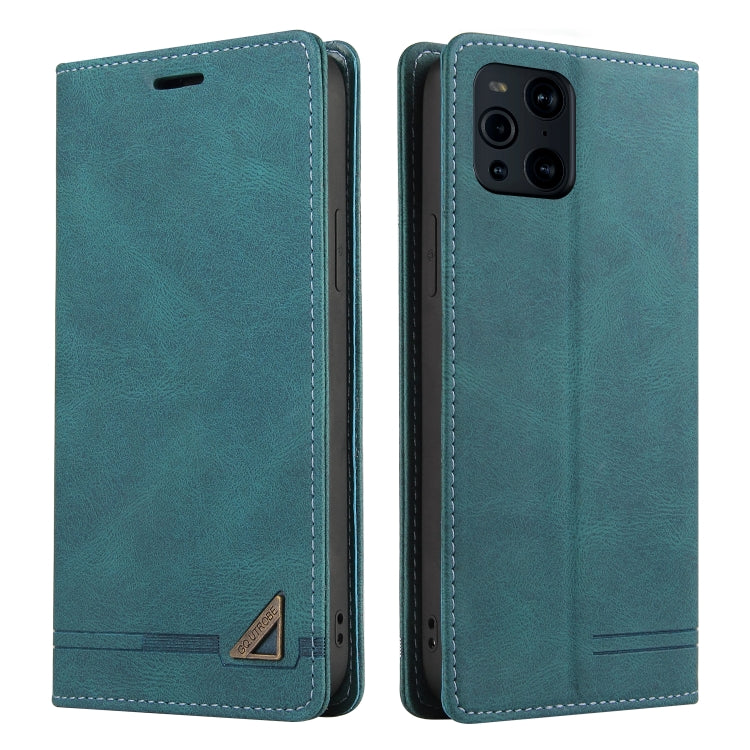 For OPPO Find X3 Pro Skin Feel Anti-theft Brush Horizontal Flip Leather Case with Holder & Card Slots & Wallet