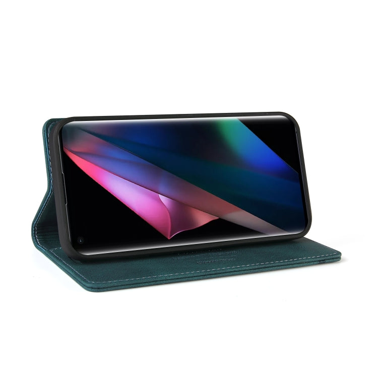 For OPPO Find X3 Pro Skin Feel Anti-theft Brush Horizontal Flip Leather Case with Holder & Card Slots & Wallet
