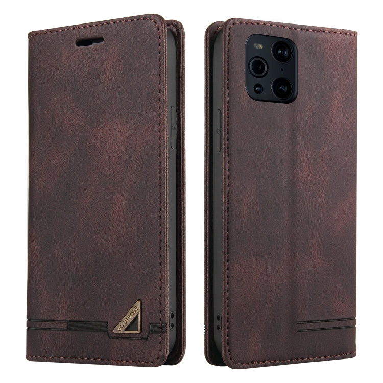 For OPPO Find X3 Pro Skin Feel Anti-theft Brush Horizontal Flip Leather Case with Holder & Card Slots & Wallet