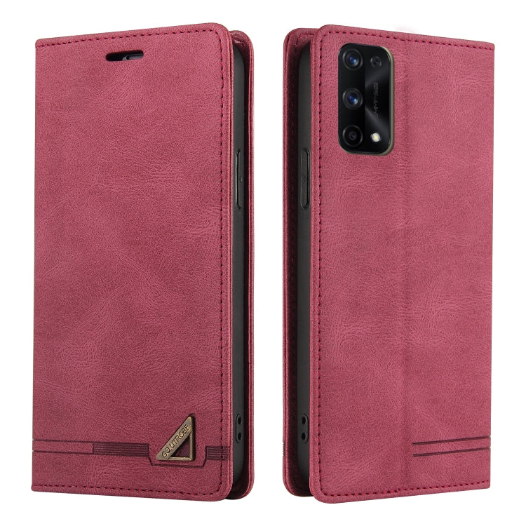 For OPPO Realme 7 Pro Skin Feel Anti-theft Brush Horizontal Flip Leather Case with Holder & Card Slots & Wallet