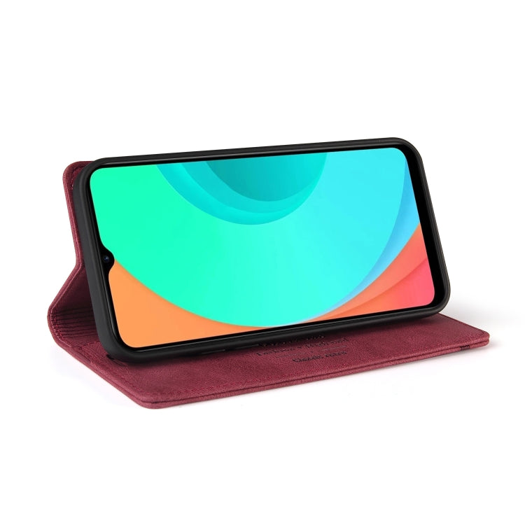 For OPPO Realme C11 Skin Feel Anti-theft Brush Horizontal Flip Leather Case with Holder & Card Slots & Wallet