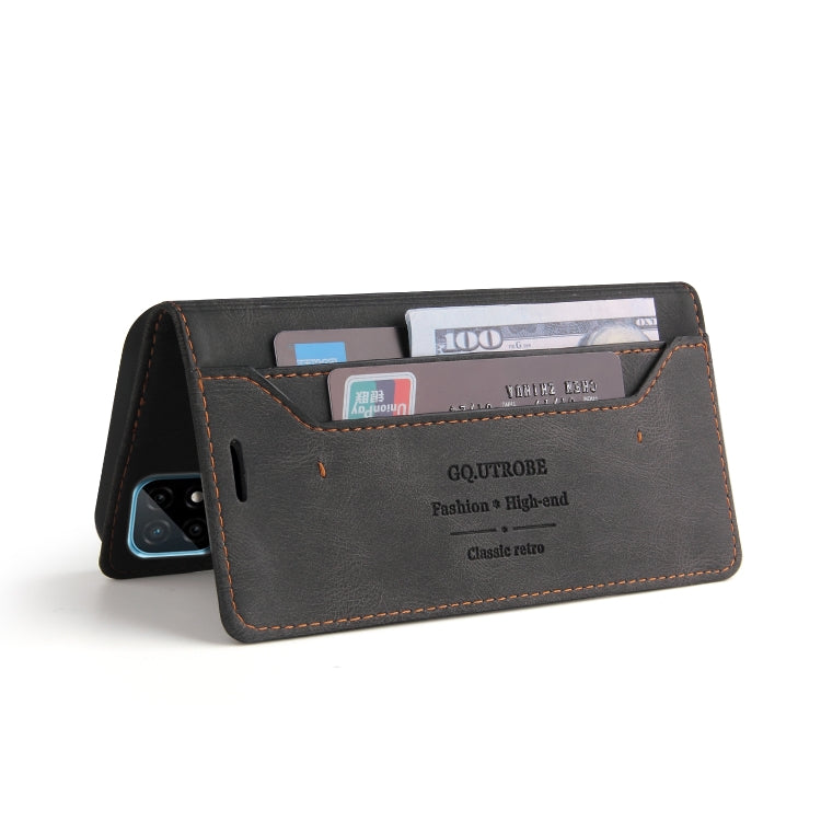 For OPPO Realme C21 Skin Feel Anti-theft Brush Horizontal Flip Leather Case with Holder & Card Slots & Wallet