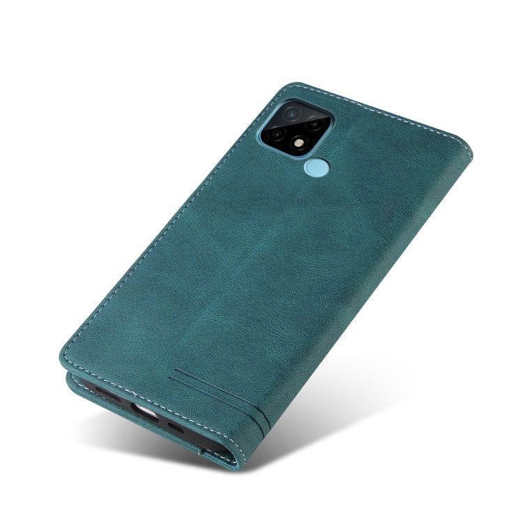 For OPPO Realme C21 Skin Feel Anti-theft Brush Horizontal Flip Leather Case with Holder & Card Slots & Wallet