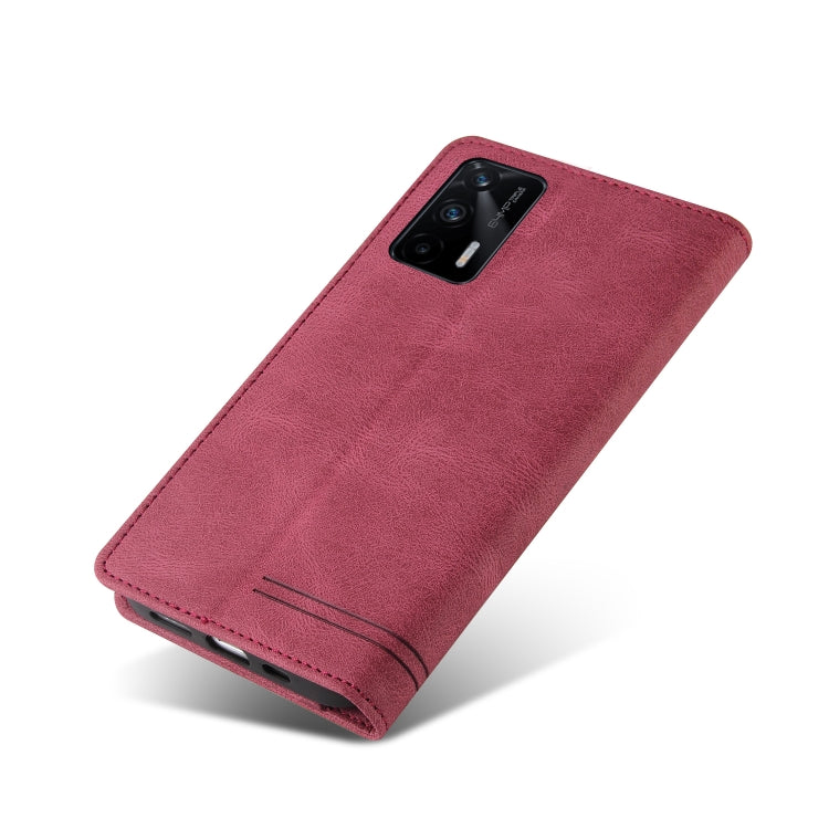 For OPPO Realme GT Skin Feel Anti-theft Brush Horizontal Flip Leather Case with Holder & Card Slots & Wallet