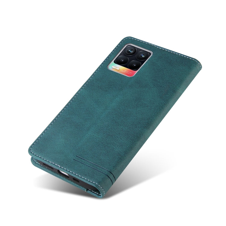 For OPPO Realme 8 Skin Feel Anti-theft Brush Horizontal Flip Leather Case with Holder & Card Slots & Wallet