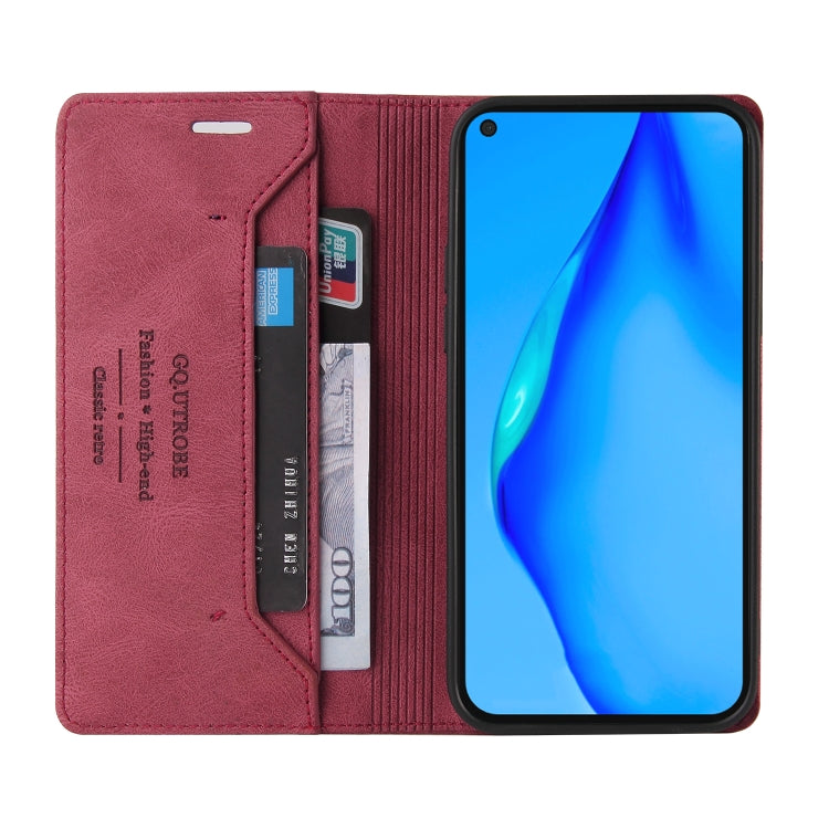 For Huawei P40 Lite Skin Feel Anti-theft Brush Horizontal Flip Leather Case with Holder & Card Slots & Wallet