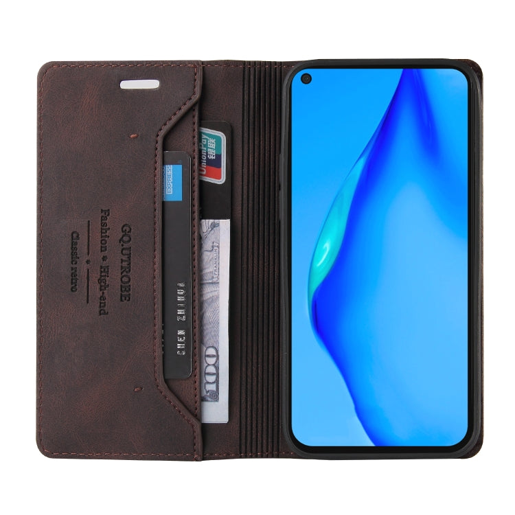 For Huawei P40 Lite Skin Feel Anti-theft Brush Horizontal Flip Leather Case with Holder & Card Slots & Wallet