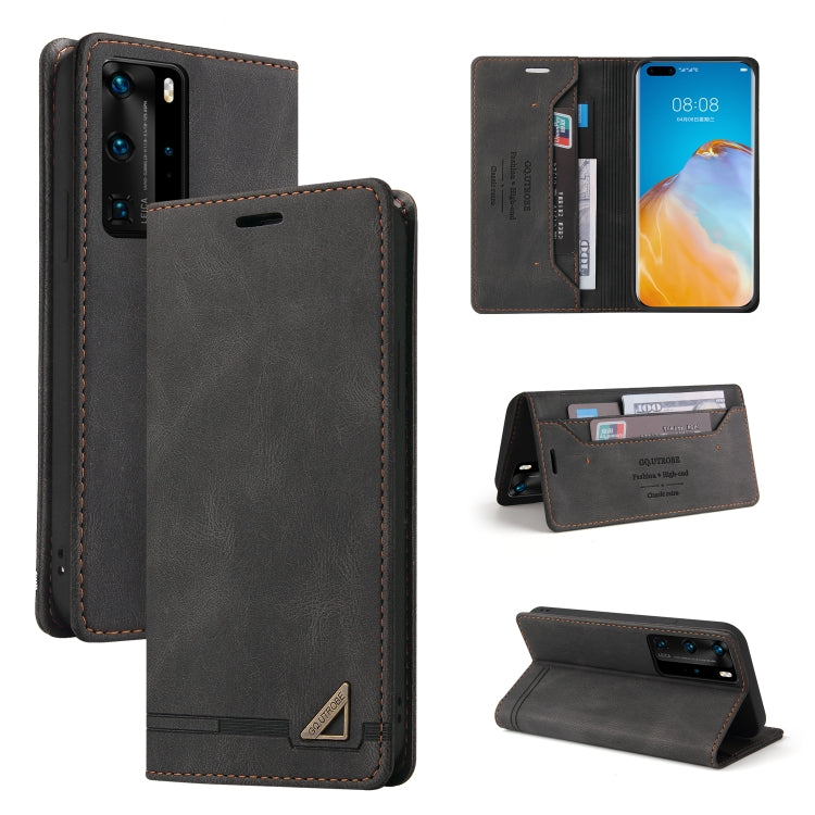 For Huawei P40 Pro Skin Feel Anti-theft Brush Horizontal Flip Leather Case with Holder & Card Slots & Wallet