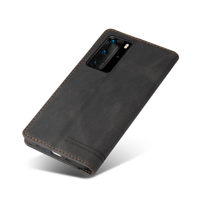 For Huawei P40 Pro Skin Feel Anti-theft Brush Horizontal Flip Leather Case with Holder & Card Slots & Wallet