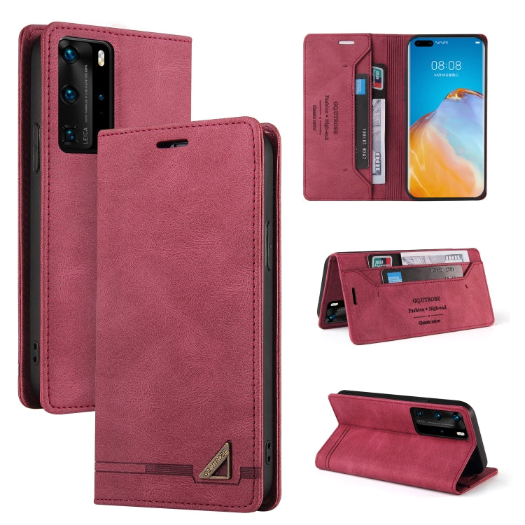 For Huawei P40 Pro Skin Feel Anti-theft Brush Horizontal Flip Leather Case with Holder & Card Slots & Wallet