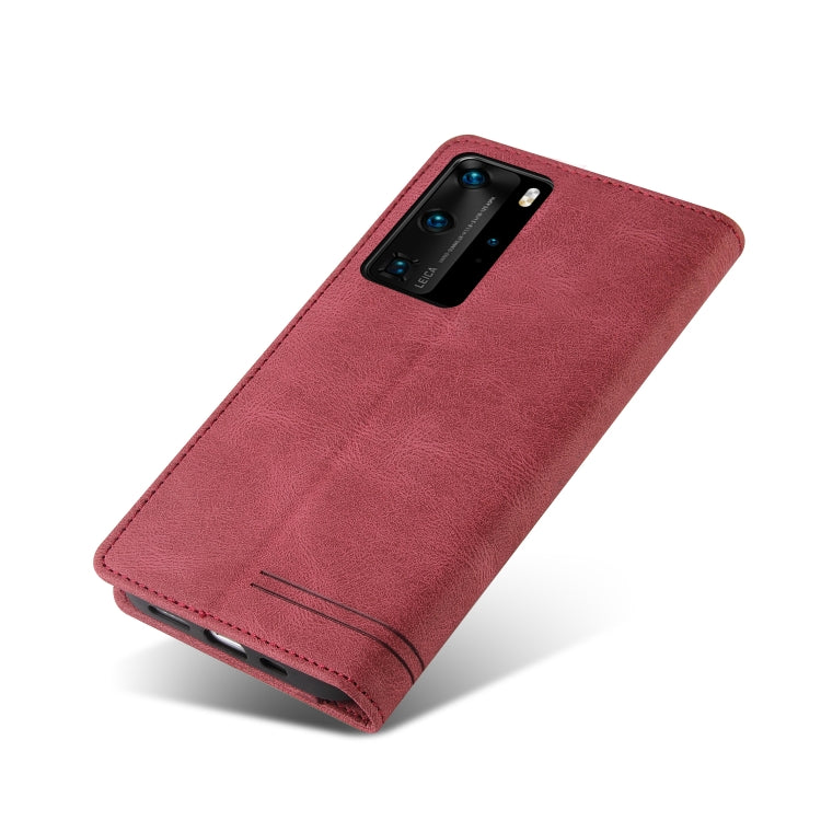 For Huawei P40 Pro Skin Feel Anti-theft Brush Horizontal Flip Leather Case with Holder & Card Slots & Wallet