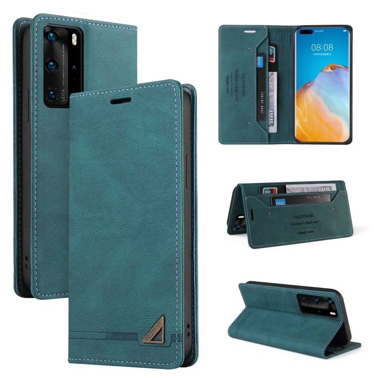 For Huawei P40 Pro Skin Feel Anti-theft Brush Horizontal Flip Leather Case with Holder & Card Slots & Wallet