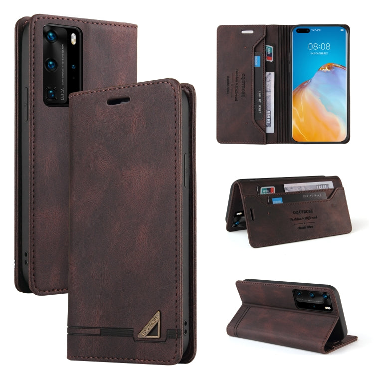 For Huawei P40 Pro Skin Feel Anti-theft Brush Horizontal Flip Leather Case with Holder & Card Slots & Wallet