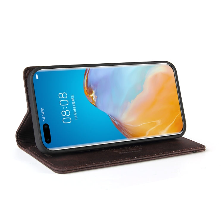 For Huawei P40 Pro Skin Feel Anti-theft Brush Horizontal Flip Leather Case with Holder & Card Slots & Wallet