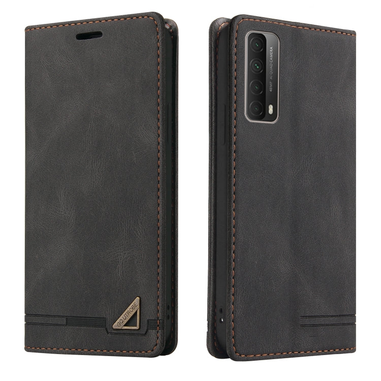 For Huawei P Smart 2021 Skin Feel Anti-theft Brush Horizontal Flip Leather Case with Holder & Card Slots & Wallet