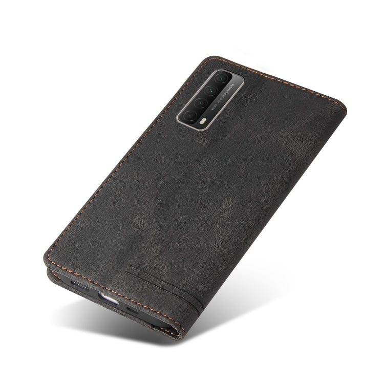 For Huawei P Smart 2021 Skin Feel Anti-theft Brush Horizontal Flip Leather Case with Holder & Card Slots & Wallet