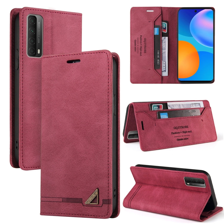 For Huawei P Smart 2021 Skin Feel Anti-theft Brush Horizontal Flip Leather Case with Holder & Card Slots & Wallet