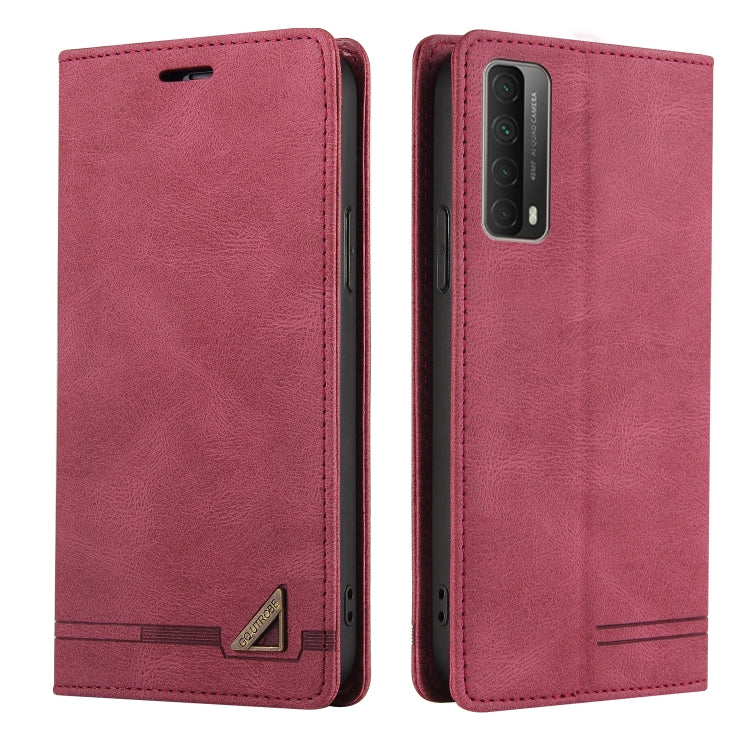 For Huawei P Smart 2021 Skin Feel Anti-theft Brush Horizontal Flip Leather Case with Holder & Card Slots & Wallet