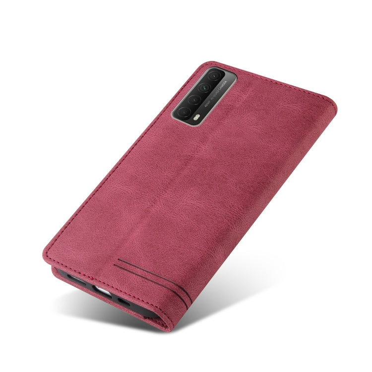 For Huawei P Smart 2021 Skin Feel Anti-theft Brush Horizontal Flip Leather Case with Holder & Card Slots & Wallet