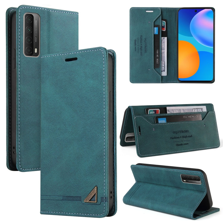 For Huawei P Smart 2021 Skin Feel Anti-theft Brush Horizontal Flip Leather Case with Holder & Card Slots & Wallet