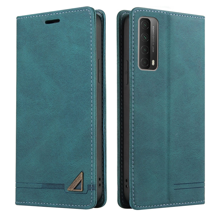 For Huawei P Smart 2021 Skin Feel Anti-theft Brush Horizontal Flip Leather Case with Holder & Card Slots & Wallet