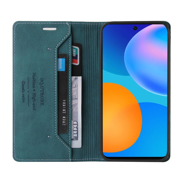 For Huawei P Smart 2021 Skin Feel Anti-theft Brush Horizontal Flip Leather Case with Holder & Card Slots & Wallet