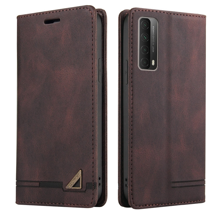 For Huawei P Smart 2021 Skin Feel Anti-theft Brush Horizontal Flip Leather Case with Holder & Card Slots & Wallet