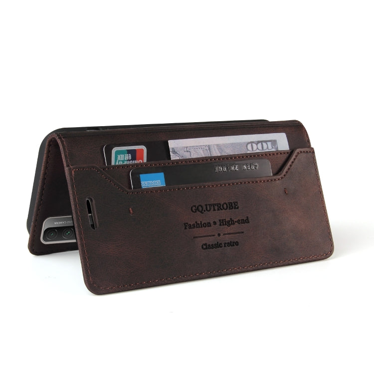For Huawei P Smart 2021 Skin Feel Anti-theft Brush Horizontal Flip Leather Case with Holder & Card Slots & Wallet