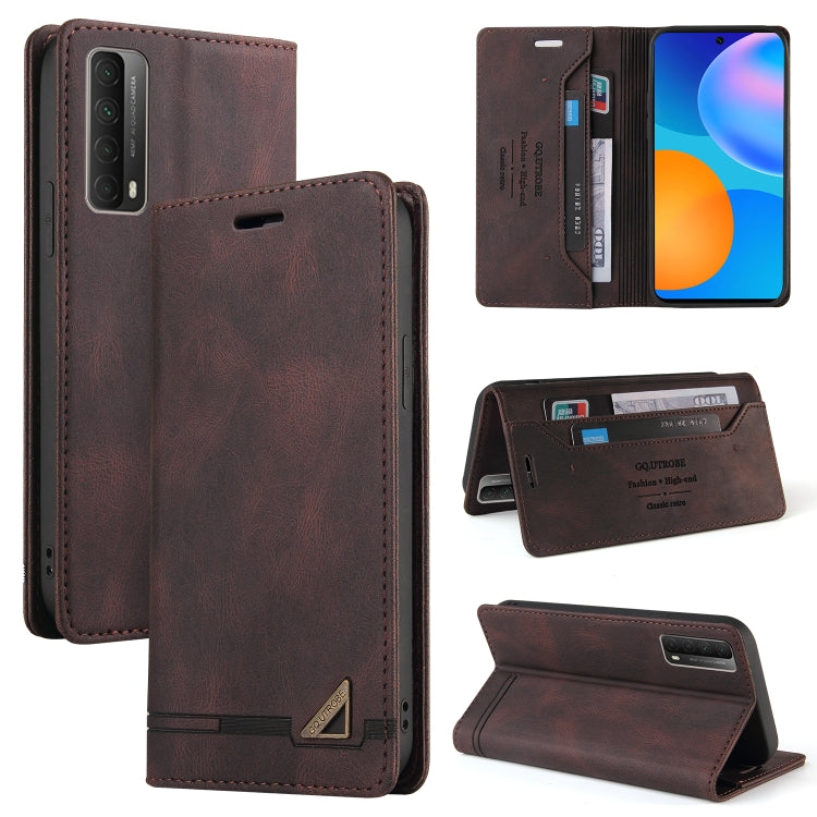 For Huawei P Smart 2021 Skin Feel Anti-theft Brush Horizontal Flip Leather Case with Holder & Card Slots & Wallet