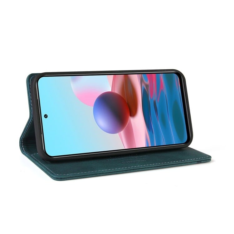 For Xiaomi Redmi Note 10 Skin Feel Anti-theft Brush Horizontal Flip Leather Case with Holder & Card Slots & Wallet