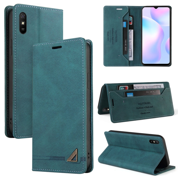 For Xiaomi Redmi 9A Skin Feel Anti-theft Brush Horizontal Flip Leather Case with Holder & Card Slots & Wallet