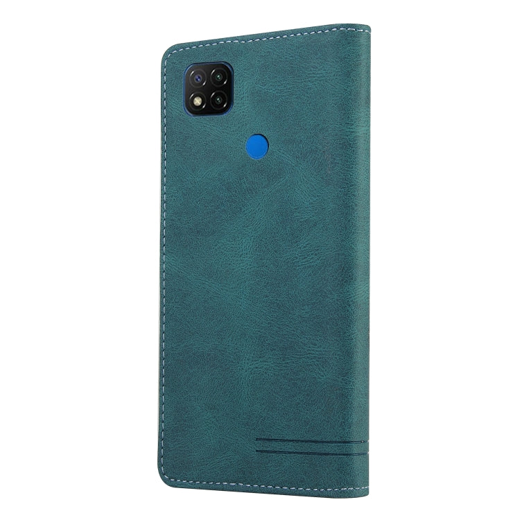 For Xiaomi Redmi 9C Skin Feel Anti-theft Brush Horizontal Flip Leather Case with Holder & Card Slots & Wallet
