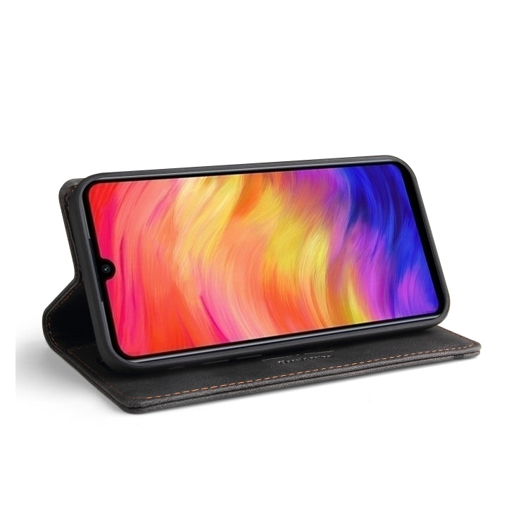For Xiaomi Redmi Note 7 Skin Feel Anti-theft Brush Horizontal Flip Leather Case with Holder & Card Slots & Wallet