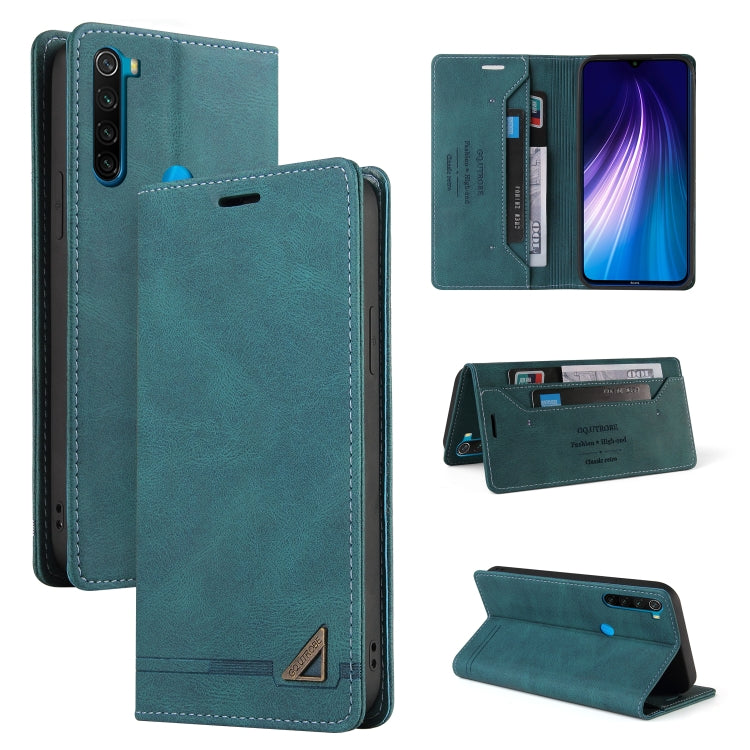 For Xiaomi Redmi Note 8 Skin Feel Anti-theft Brush Horizontal Flip Leather Case with Holder & Card Slots & Wallet