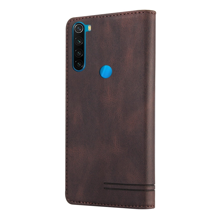 For Xiaomi Redmi Note 8 Skin Feel Anti-theft Brush Horizontal Flip Leather Case with Holder & Card Slots & Wallet