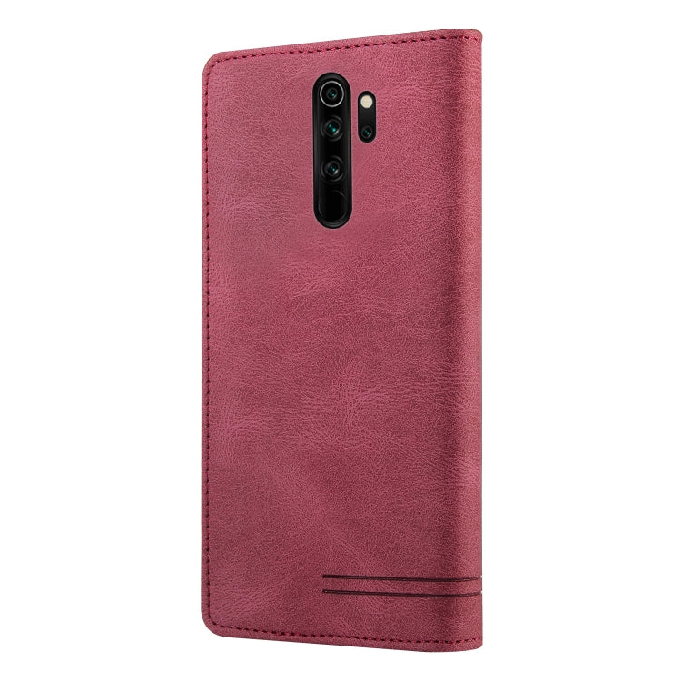 For Xiaomi Redmi Note 8 Pro Skin Feel Anti-theft Brush Horizontal Flip Leather Case with Holder & Card Slots & Wallet