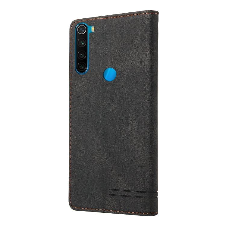 For Xiaomi Redmi Note 8T Skin Feel Anti-theft Brush Horizontal Flip Leather Case with Holder & Card Slots & Wallet