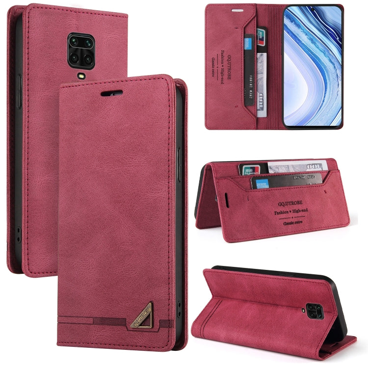 For Xiaomi Redmi Note 9S Skin Feel Anti-theft Brush Horizontal Flip Leather Case with Holder & Card Slots & Wallet