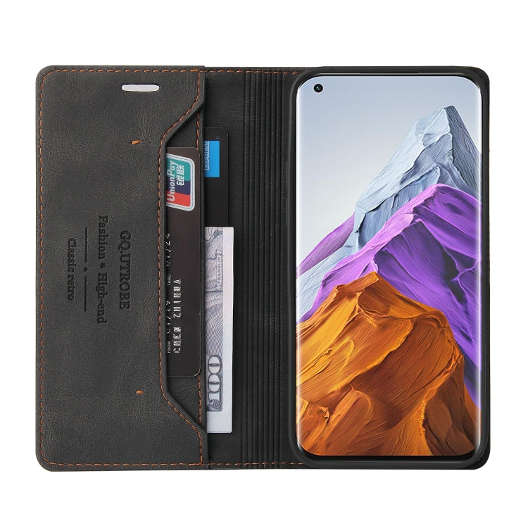 For Xiaomi Mi 11 Pro Skin Feel Anti-theft Brush Horizontal Flip Leather Case with Holder & Card Slots & Wallet