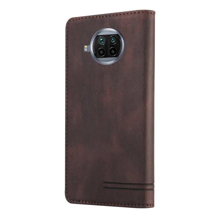 For Xiaomi Mi 10T Lite 5G Skin Feel Anti-theft Brush Horizontal Flip Leather Case with Holder & Card Slots & Wallet