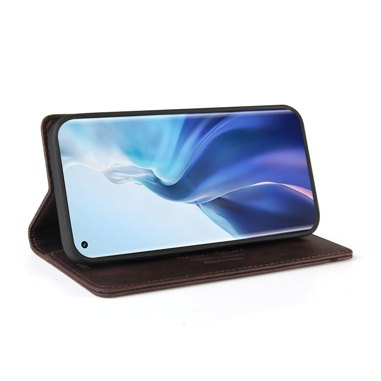For Xiaomi Mi 11 Skin Feel Anti-theft Brush Horizontal Flip Leather Case with Holder & Card Slots & Wallet