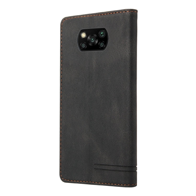For Xiaomi Poco X3 NFC Skin Feel Anti-theft Brush Horizontal Flip Leather Case with Holder & Card Slots & Wallet