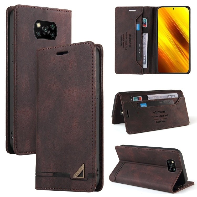 For Xiaomi Poco X3 NFC Skin Feel Anti-theft Brush Horizontal Flip Leather Case with Holder & Card Slots & Wallet