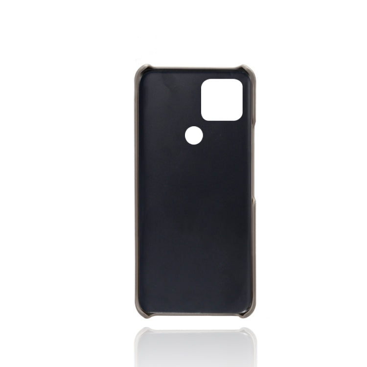 For Google Pixel 5a Calf Texture PC + PU Leather Back Cover Shockproof Case with Dual Card Slots
