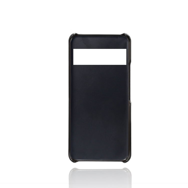 For Google Pixel 6 Pro Calf Texture PC + PU Leather Back Cover Shockproof Case with Dual Card Slots