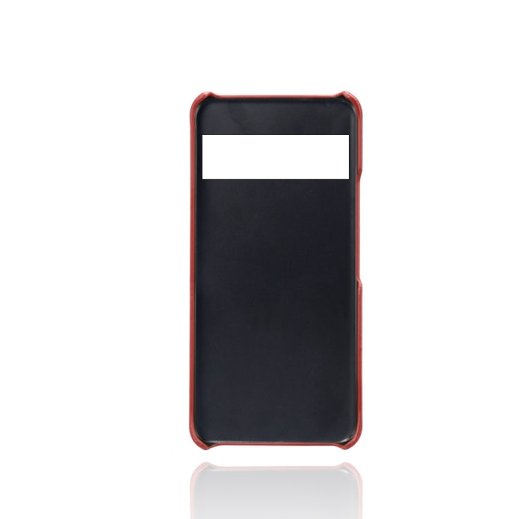 For Google Pixel 6 Pro Calf Texture PC + PU Leather Back Cover Shockproof Case with Dual Card Slots