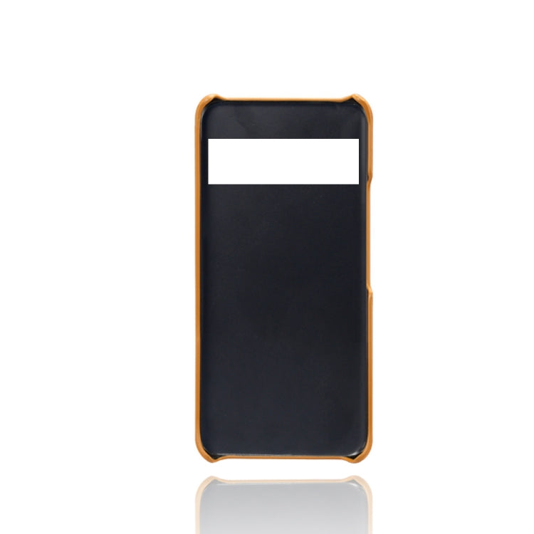For Google Pixel 6 Calf Texture PC + PU Leather Back Cover Shockproof Case with Dual Card Slots
